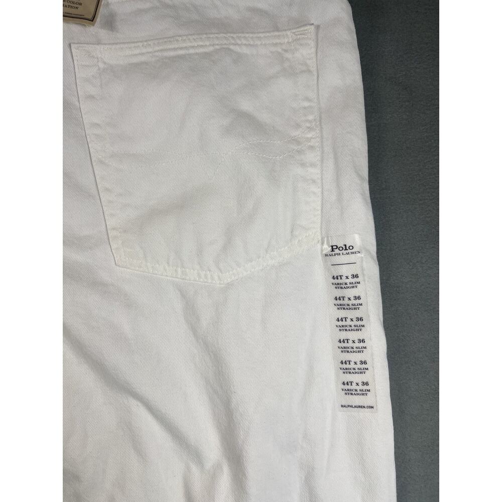 NEW Polo Ralph Lauren White Varick Slim Straight Jeans Men's size 44T/36 - Picture 7 of 11